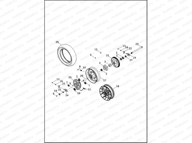 WHEEL, REAR