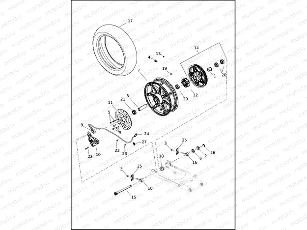 WHEEL, REAR