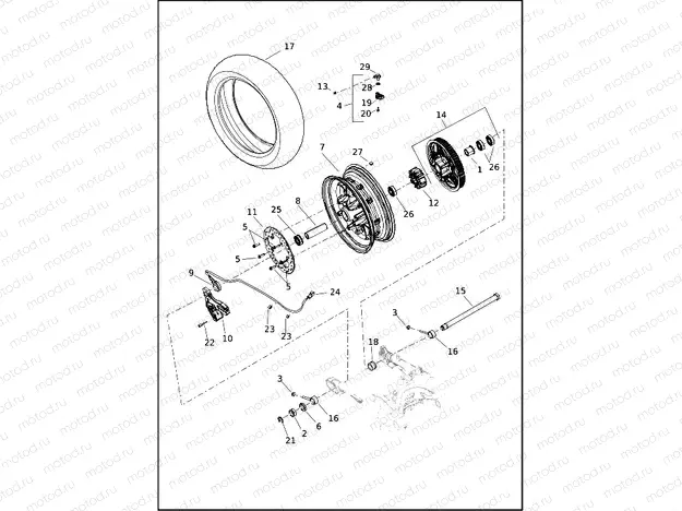 WHEEL, REAR