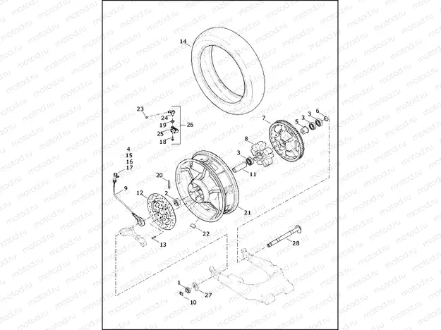 WHEEL, REAR