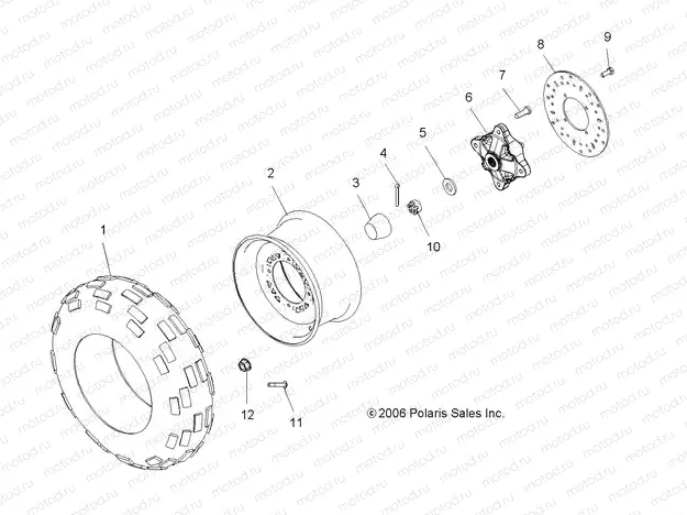 WHEEL | WHEEL, FRONT - A07MH50FC (49ATVWHEELFRT075EFIIN)
