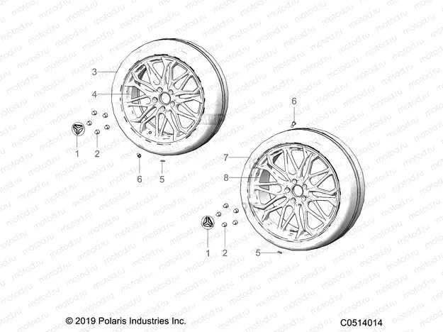 WHEEL | WHEEL, FRONT AND REAR - T20AAGHD ALL OPTIONS (C0514014)