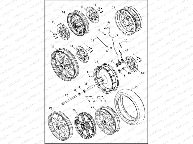 WHEELS, FRONT, CAST AND SLOTTED (1 OF 2)