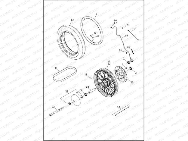 WHEELS, FRONT, LACED
