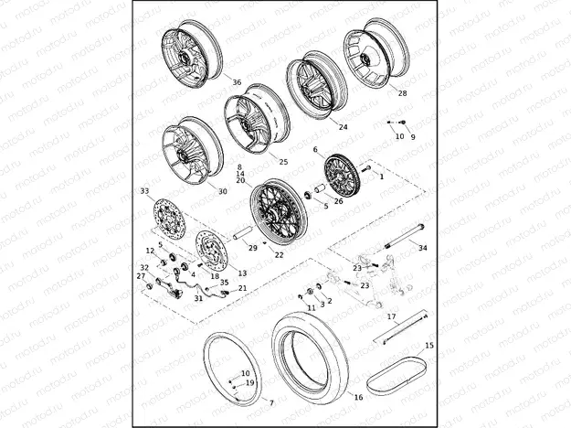 WHEELS, REAR (1 OF 2)