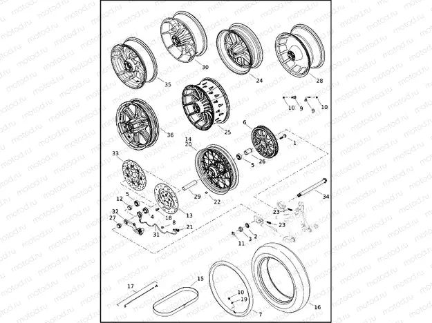 WHEELS, REAR (2 OF 2)