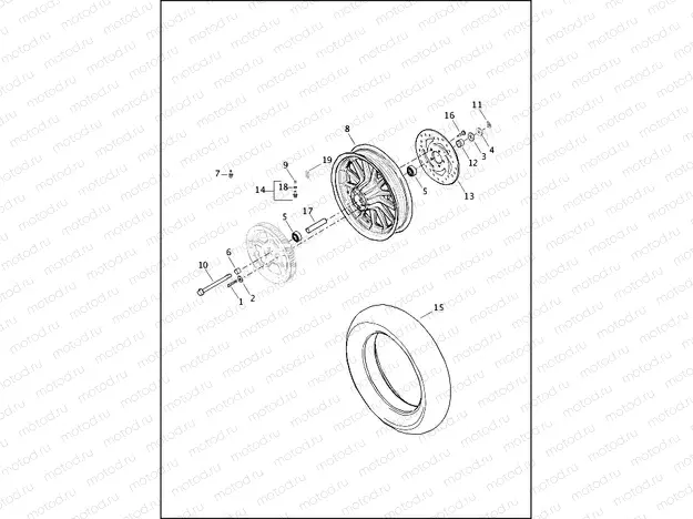 WHEELS, REAR, CAST - 883L/N/R, 1200C/CA/CP