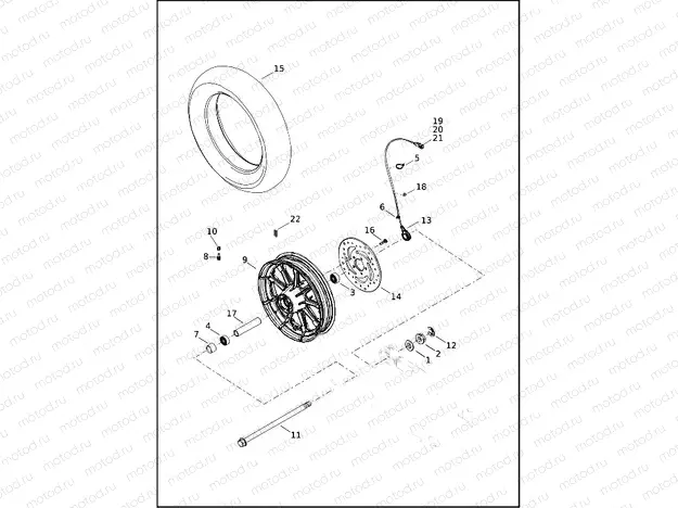 WHEELS, REAR, CAST - ABS ONLY