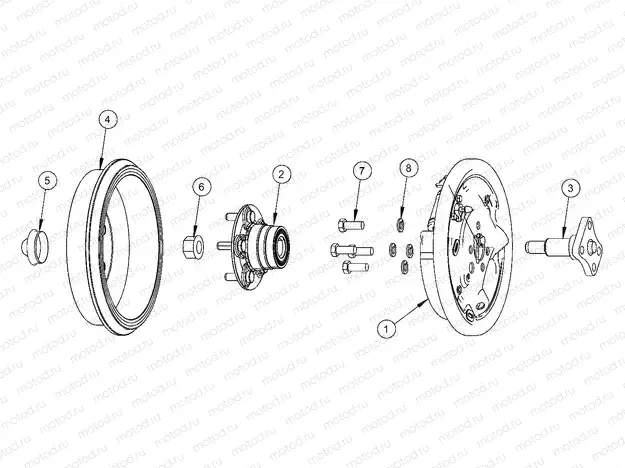 WHEELS | WHEELS, COMPONENTS, END, RIGHT REAR - e6/eLXD (49GEMWHEELS11ENDRTRRE6)