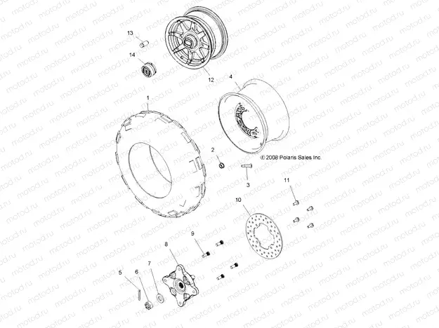 WHEELS | WHEELS, FRONT - A08LH27AW/AX/AZ (49ATVWHEELFRT08SP3)