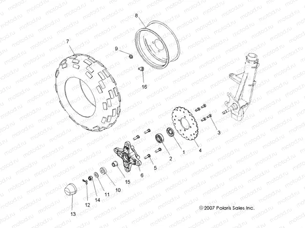 WHEELS | WHEELS, FRONT - A09BA50FA (49ATVWHEELFRT08SCRAM2X4)