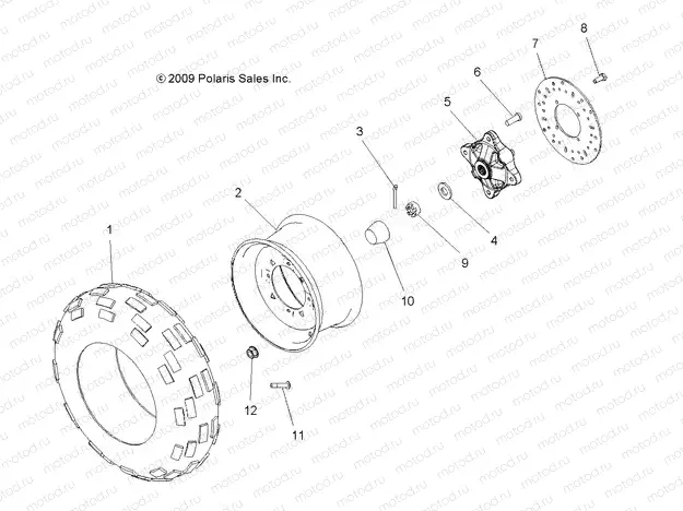 WHEELS | WHEELS, FRONT - A13DH50AX/AZ (49ATVWHEELFRT10SP500TRG)