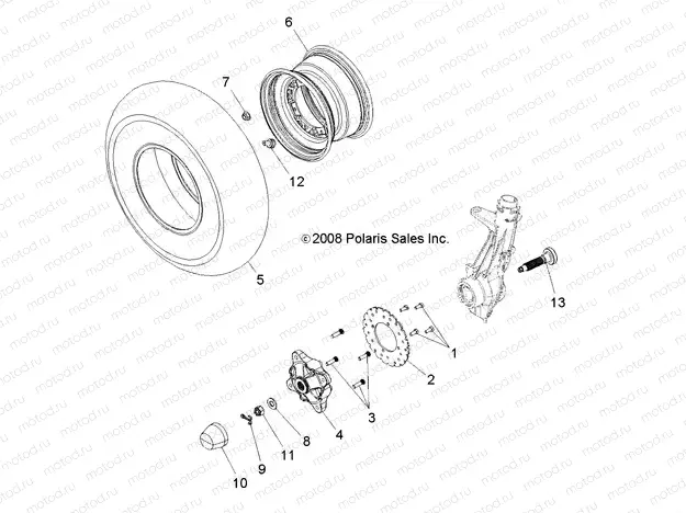WHEELS | WHEELS, FRONT - A13EA32FA (49ATVWHEELFRT10TBLZR)