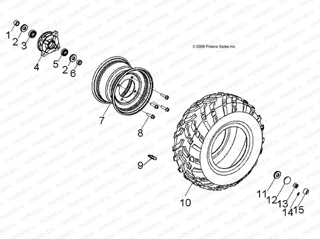 WHEELS | WHEELS, FRONT - A13FA09AA (49ATVWHEELFRT07SPRT90)