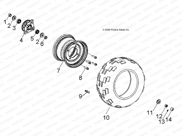 WHEELS | WHEELS, FRONT - A15YAK05AD/AF (49ATVWHEELFRT07PRED50)