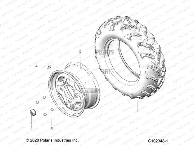 WHEELS | WHEELS, FRONT - A20SVA85A3 (C102348-1)