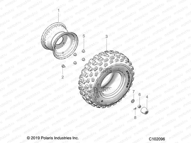 WHEELS | WHEELS, FRONT - A23HBE07B2 (C102096)