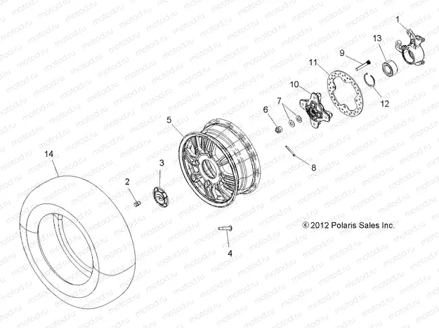 WHEELS | WHEELS, FRONT and HUB - A13GH8EAK (49ATVWHEELFRT13850SCRAM)