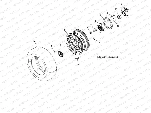 WHEELS | WHEELS, FRONT and HUB - A15SYE85FS (49ATVWHEELFRT15850TRG)