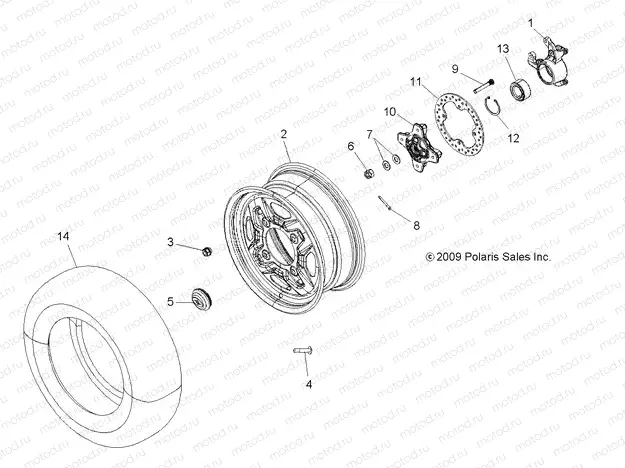 WHEELS | WHEELS, FRONT and HUB - A17SVA85A2 (49ATVWHEELFRT10SPXP550)