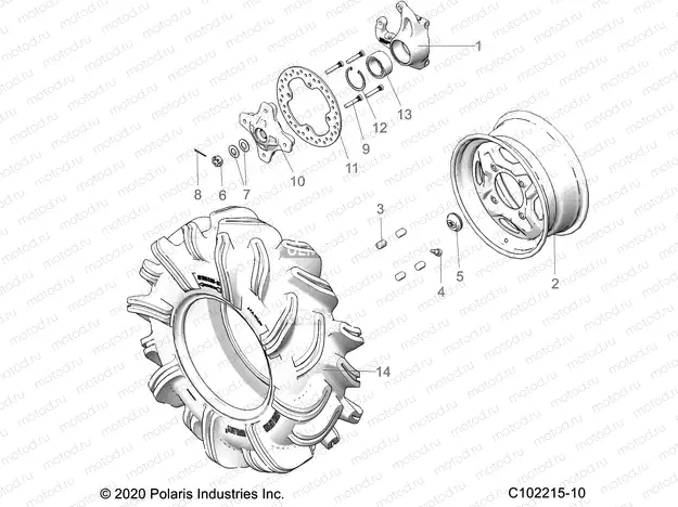 WHEELS | WHEELS, FRONT and HUB - A20SXN85A8/CA8 (C102215-10)