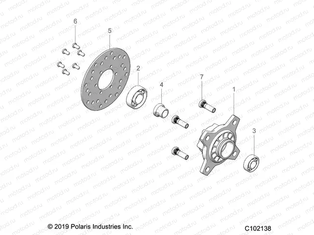 WHEELS | WHEELS, FRONT HUB AND BRAKE DISK - A21HBB07N3/N7 (C102138)