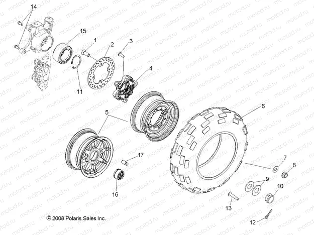 WHEELS | WHEELS, FRONT - R09HH68/HY68 ALL OPTIONS (49RGRWHEELFRT09700)