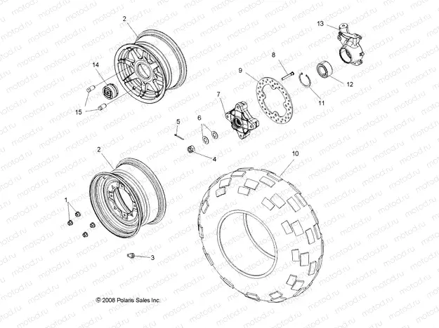WHEELS | WHEELS, FRONT - R11VH76/VY76 ALL OPTIONS (49RGRWHEELFRT09RZR)