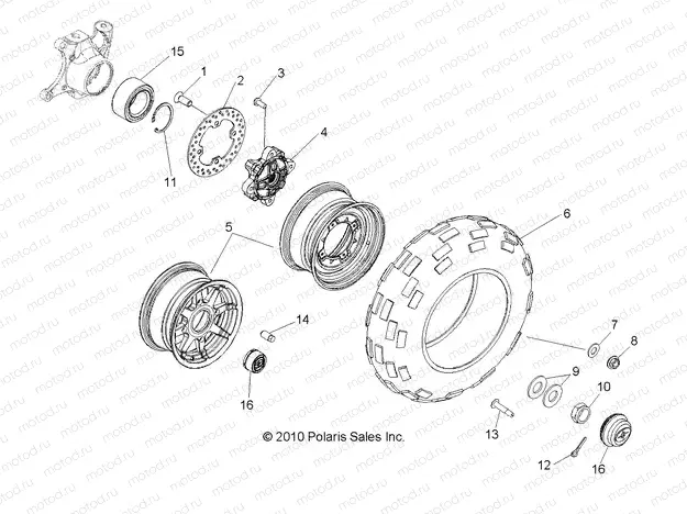 WHEELS | WHEELS, FRONT - R12TH76/TH7E/TX7E ALL OPTIONS (49RGRWHEELFRT118004X4)