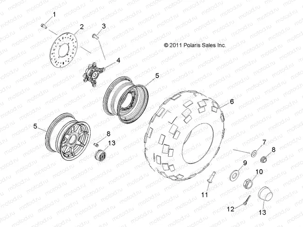 WHEELS | WHEELS, FRONT - R13RH50AG/AH/AM/AR (49RGRWHEELFRT12500)