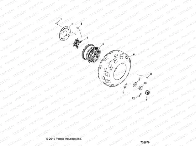 WHEELS | WHEELS, FRONT - R20MAE57BH (702676)