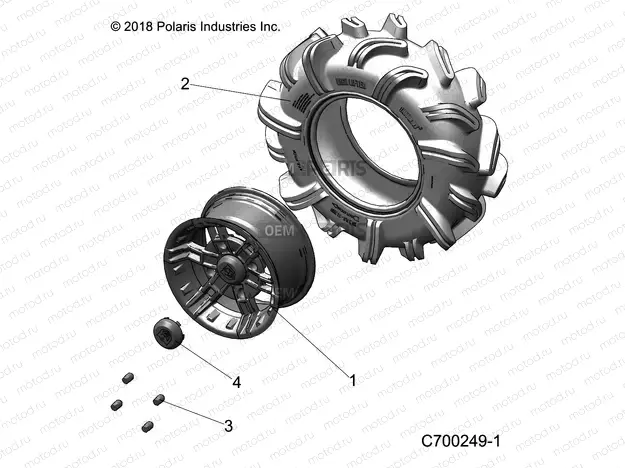 WHEELS | WHEELS, FRONT - R20RRM99AL (C700249-1)