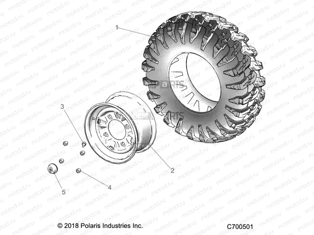 WHEELS | WHEELS, FRONT - R21RRED4FA/NA/SCA (C700501)