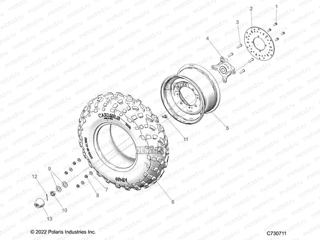 WHEELS | WHEELS, FRONT - R23CCA57A1/A7 (C730711)