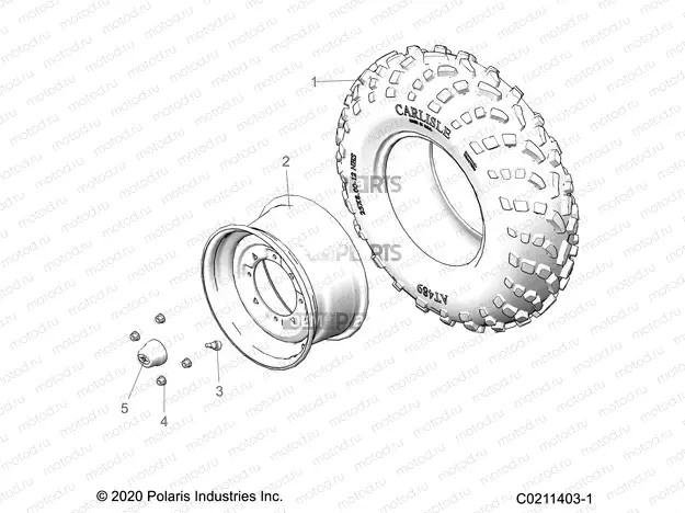 WHEELS | WHEELS, FRONT TIRE - A21SEE57F1/F57C1/F1/S57C1/C2/C5/F1/F2 (C0211403-1)