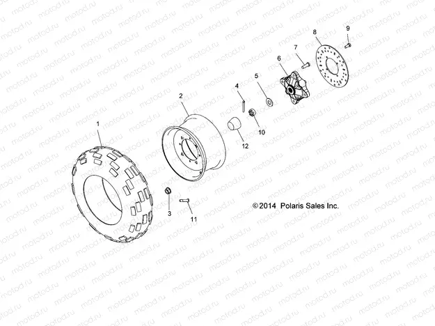 WHEELS | WHEELS, FRONT TIRE and BRAKE DISC - A15DAA57EJ/EH (49ATVWHEELFRT14SP325)