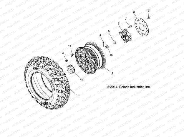 WHEELS | WHEELS, FRONT TIRE and BRAKE DISC - A15DAE57EK (49ATVWHEELFRT15ACEEU1)