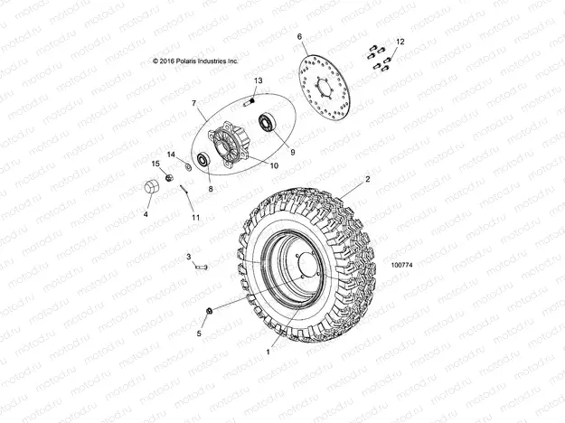 WHEELS | WHEELS, FRONT TIRE and BRAKE DISC - A17HAA15A7/B7 (100774)