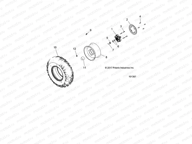 WHEELS | WHEELS, FRONT TIRE and BRAKE DISC - A18DAE57B2 (101367)