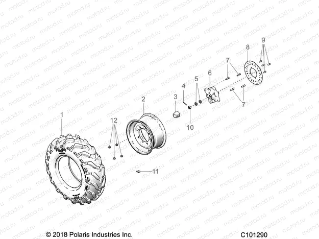 WHEELS | WHEELS, FRONT TIRE and BRAKE DISC - A18SES57F1/F7/SET57F1 (C101290)