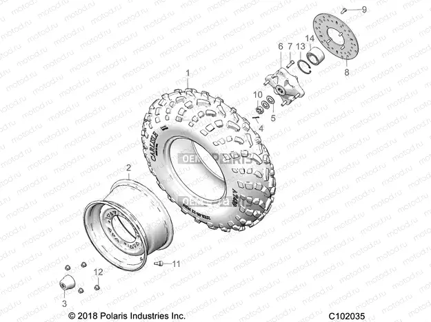 WHEELS | WHEELS, FRONT TIRE and BRAKE DISC - A19SDE57F1/SDA57F1 (C101936)