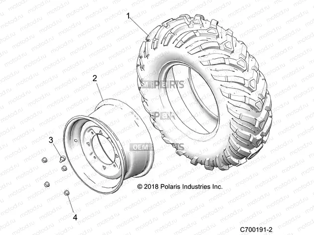 WHEELS | WHEELS, FRONT - Z20CHA57A2 (C700191-2)