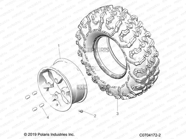 WHEELS | WHEELS, FRONT - Z20RAB92AC/BC/AR/BR/D92AC/BC/AR/BR (C0704172-2)
