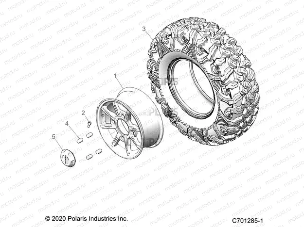 WHEELS | WHEELS, FRONT - Z21R4D92AM/BM/AC (C701285-1)
