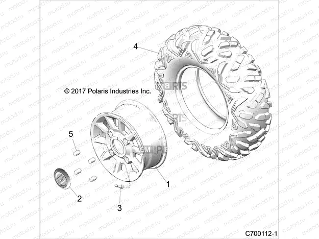 WHEELS | WHEELS, FRONT - Z22NAK99AK/AR/BK/BR/NAV99AK/AR/BK/BR (C700112-1)