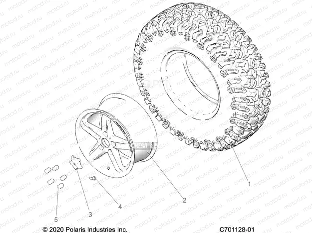 WHEELS | WHEELS, FRONT/REAR - Z23GAC92A/92B (C701128-01)