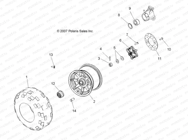 WHEELS | WHEELS, REAR - A09DN76FC (49ATVWHEELREAR08SPTRG800)