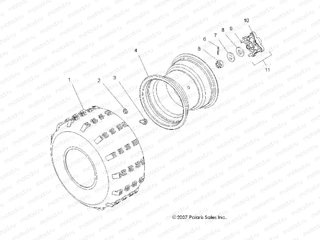 WHEELS | WHEELS, REAR - A10GJ45AA (49ATVWHEELREAR08OUT525S)