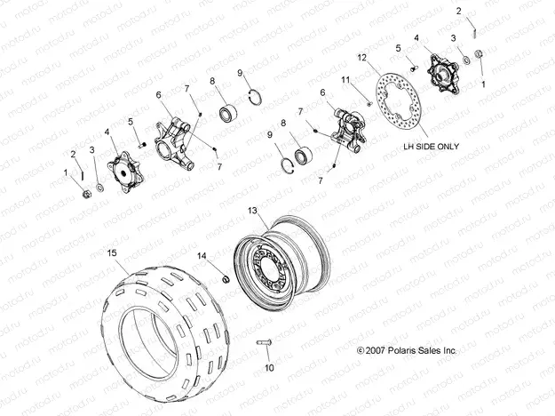 WHEELS | WHEELS, REAR - A10LB27AA (49ATVWHEELREAR08SP300)