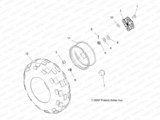 WHEELS | WHEELS, REAR - A13EA32FA (49ATVWHEELREAR08SCRAM)